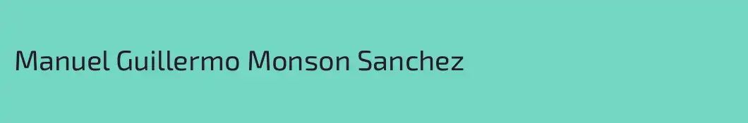 Manuel Guillermo Monson Sanchez